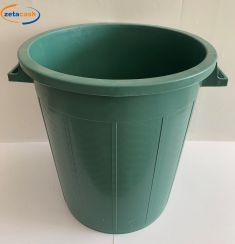 BIDONE 100 LITRI VERDE CON 2 MANICI. D. CM. 53 - H. CM. 67