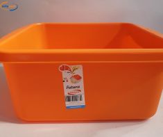 BACINELLA QUADRATA IN PLASTICA ARANCIONE FUTURA CM. 38