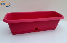CASSETTA RETT. FUXIA 50 CM IN PLASTICA