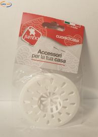 GRIGLIA CIRCOLARE IN PVC BIANCA