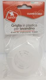 FILTRO 2 PEZZI LAVANDINO IN PLASTICA GRANDE D 7