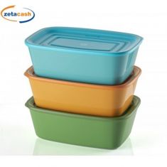 CONTENITORI PLASTICA 3 PEZZI RETTANGOLARI COLORATI GUZZINI