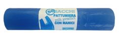 SACCHI PATTUMIERA 50 PZ. BLU CON MANICI 20 LITRI
