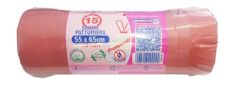 SACCHI PATTUMIERA 15 PZ. ROSA PROFUMATI CON MANIGLIE