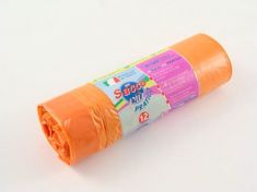 SACCHI PATTUMIERA 12 PEZZI 33 LITRI ARANCIONI