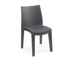 POLTRONA LADY IMPILABILE ANTRACITE RATTAN