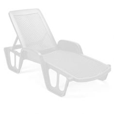 LETTINO PISCINA IMPILABILE REGOLABILE BIANCO POLIPROPILENE