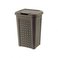 PATTUMIERA DA BAGNO 10 LITRI CON COPERCHIO WENGE'