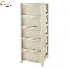 CASSETTIERA ARIANNA RATTAN ANGORA 5 CASSETTI