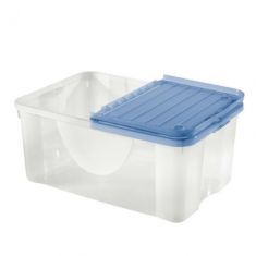 CONTENITORE IN PLASTICA CON COP. AZZURRO PIEGHEVOLE