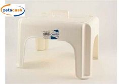 SGABELLO PLASTICA BIANCO MANICO H24X35X27CM