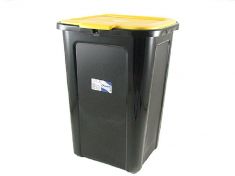 PATTUMIERA COVER LINE 44 LITRI IN PLASTICA NERO GIALLO
