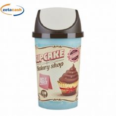 PATTUMIERA VINTAGE BIN 45L CUP CAKE SHOP 39xH73 CM