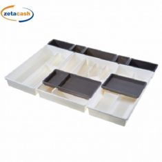 SET 10 PEZZI PORTAPOSATE BELLA BIANCO GRIGIO 80X60 CM