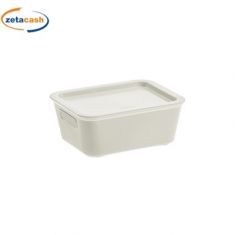 CONTENITORE IN PLASTICA BIANCO CON COPERCHIO MISURA M