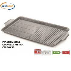 PIASTRA GRILL EFFETTO PIETRA AD INDUZIONE CM 50X30
