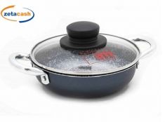 TEGAME 2 MANICI GRANITO BLU LIGHT ALLUMINIO ANTIAD D16 COP