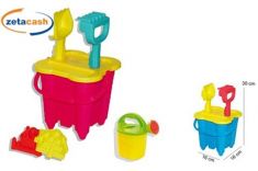 SECCHIELLO FORMA CASTELLO CON ACCESSORI MARE