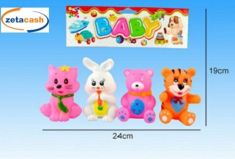 SET I MORBIDONI 4 PZ ANIMALI COLORATI