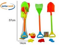 PALETTA CON RASTRELLO E ACCESSORI MARE SET 6 PEZZI