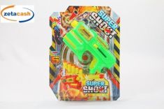 SUPER SHOT PISTOLA SIMIL NERF CON DARDI 2 COL ASS