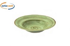 PIATTO FONDO PORCELLANA VERDE DIAMETRO CM 25