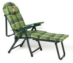 SEDIA SDRAIO METALLO 6 POSIZIONI CON MANICI IN LEGNO RIVESTI