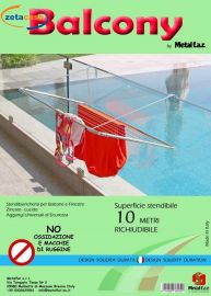 STENDIBIANCHERIA DA BALCONE IN FERRO 10 MT DI STESURA