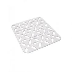 TAPPETO LAVELLO QUADRATO CON VENTOSE COLORE BIANCO