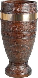 PORTA OMBRELLO SCURO CON FASCIA DORATA