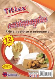 CARTAPAGLIA PER FRITTURA 12 PEZZI 33 X 40 CM