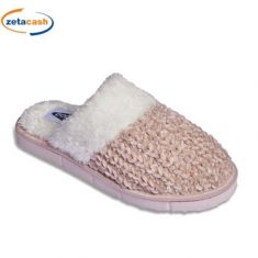 PANTOFOLE DONNA MODELLO VANIA CON PELLICCIA POMPEA