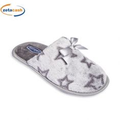 PANTOFOLE DONNA MODELLO BELLA CON STELLE E FIOCCO POMPEA