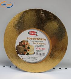 SOTTOTORTA ORO\ARGENTO ROTONDO DIAM 22 CM