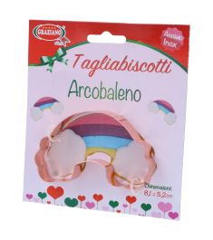 TAGLIABISCOTTI FORMA ARCOBALENO IN ACCIAIO INOX RAME