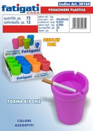 POSACENERE A BIDONCINO PLASTICA COL ASS