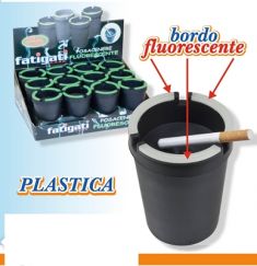 POSACENERE ANTIVENTO IN PLASTICA FLUORESCENTE