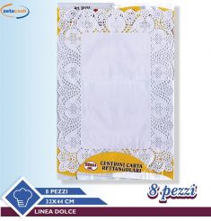 CENTRINO IN CARTA RETTANGOLARE BIANCO