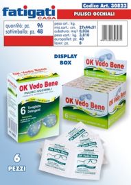 TOVAGLIETTE DETERGENTI PULISCI OCCHIALI CONF 6 PEZZI