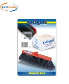 SCOPA ANGELA TESTA ROSSA CON SETOLE NERE