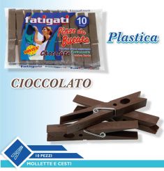 MOLLETTE IN PLASTICA CIOCCOLATO 10 PEZZI