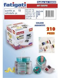 KIT CUCITO CON MANICO COMPRENSIVO DI BOBINE SPILLE BOTTONI 2