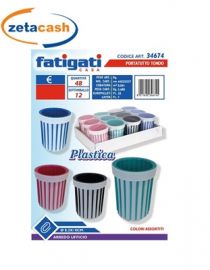 PORTATUTTO PLASTICA TONDO D 8.3X10CM