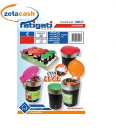 POSACENERE PLASTICA CON LUCE D 8XH11CM