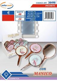 SPECCHIETTO TONDO CON MANICO DIAM CM 9