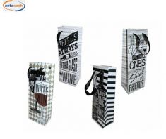 BUSTA IN CARTA PER REGALO BOTTIGLIA 36X12.5X8 CM DEC ASS