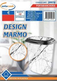 PORTABIANCHERIA IN PLASTICA DISEGNO MARMO CM 44 X 50