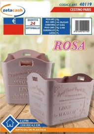 CESTINO PARIS CON SCRITTA E DISEGNO 3 LT