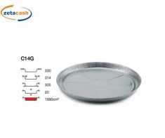 TORTIERA ALLUMINIO DIAMETRO CM 33 X H 2 1690 CC 50PEZZI