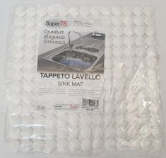 TAPPETO LAVELLO BIANCO SINK MAT QUADRATO